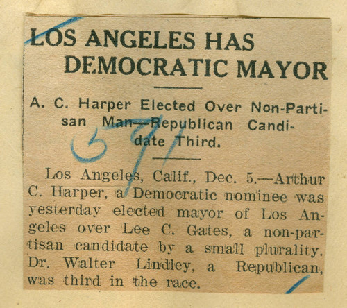 Los Angeles has democratic mayor