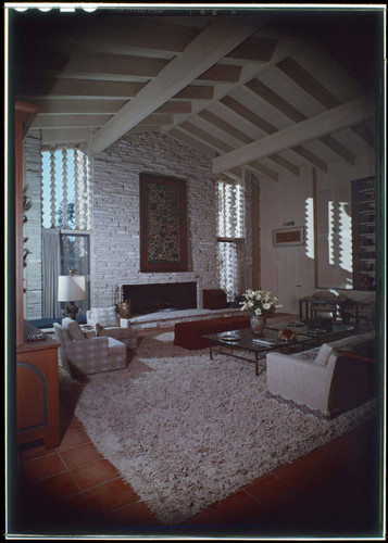 Pace Setter House of 1961 [Halff, Hugh, residence]. Living room