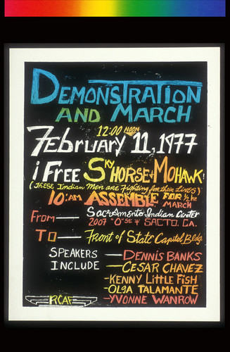Demonstration and March, Announcement Poster for