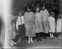 Group of children standing in line, c. 1912