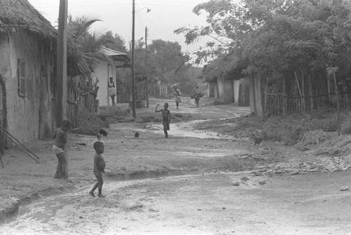Children playing in the street, San Basilio de Palenque, 1976