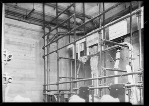 Plumbing installations, general hospital, Los Angeles, CA, 1931