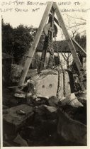 "Old type equipment used to lift rocks at Welch-Hurst"