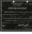 Certified copy of Birth Certificate, Kusuye Oishi, 1918