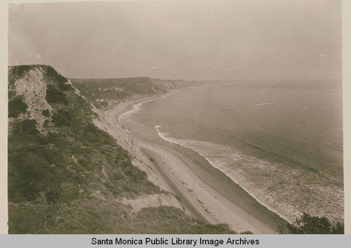 View of Pacific Coast Highway looking south from Las Pulgas Canyon, Calif