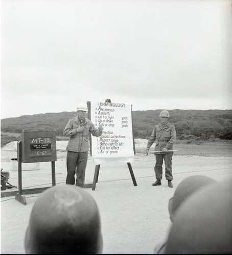 Artillery instruction at Fort Ord