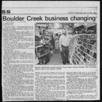 Boulder Creek business changing