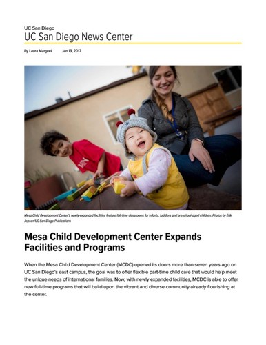 Mesa Child Development Center Expands Facilities and Programs