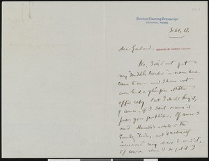 Joseph Edgar Chamberlin, letter, 1917-09-18, to Hamlin Garland