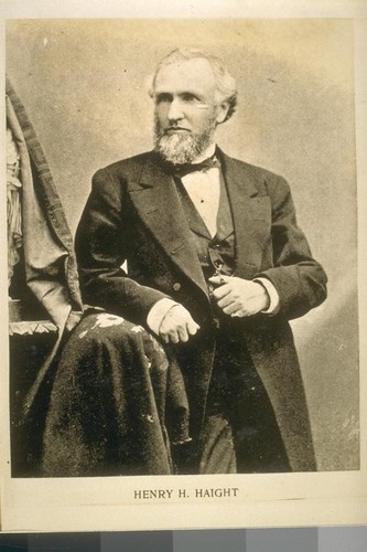 Henry H. Haight. The Governor of California who signed the bill creating the University of California