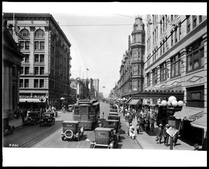 View of Main Street looking north from 4th Street, Los Angeles, ca.1924