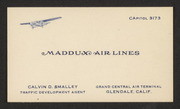 Maddux Air Lines Inc. business card