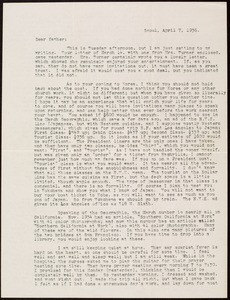 V.W. Peters, letter, 1936.4.7, Seoul, Korea, to Father, Rosemead, California, USA