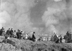 [View of fire from hill]
