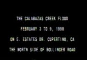 Feb. 1998 El Nino flood scenes, Calabazas Creek at Bollinger