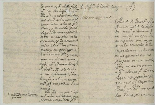 [Collection of five letters relating to Father Pedro Benito Cambón, the San Diego Mission, and the importation of church decorations for the California Missions], 1781- 1782