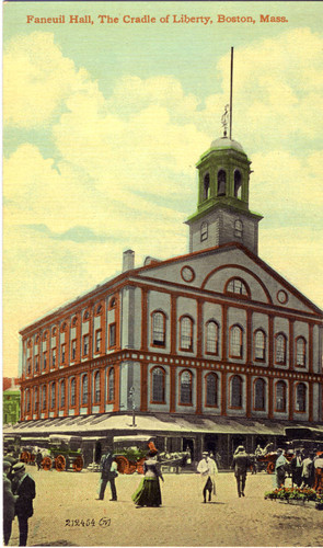 Postcard, Faneuil Hall, the Cradle of Liberty