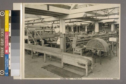 Canning Tables, 1920