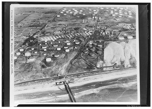 Birdseye view of the Standard Oil Refinery in El Segundo, January 25, 1926