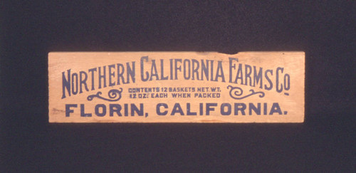 Wooden crate label