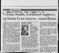 Vernon Smith, Lockheed engineer, ex-Santa Cruz mayor, councilman