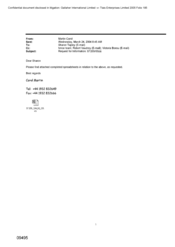 [Email from Carol Martin To Sharon Tapley regarding request for information]