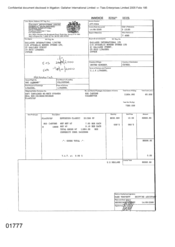 [Invoice from Atteshlis Bonded Stores Ltd on behalf of Gallaher International Limited regarding Sovereign Classic]