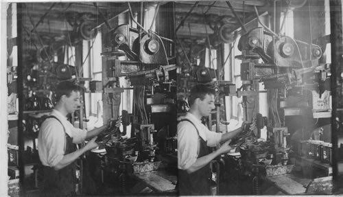 Workman in Shoe Factory. Lynn, Mass