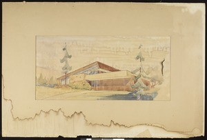 Artist's rendering of an unidentified house