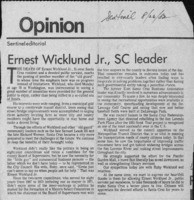 Ernest Wicklund, Jr., SC leader