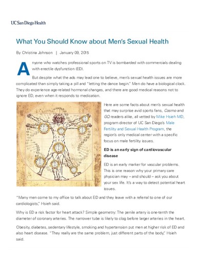 What You Should Know about Men’s Sexual Health