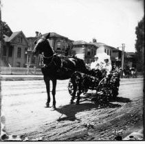 Horse drawn carriage, parade float