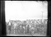Railroad crew group portrait, c. 1906