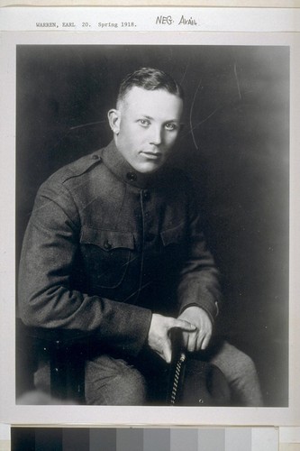 [Portrait of Earl Warren in a military uniform.]