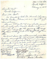 Letter from residents to Ramond Best, Director of Tule Lake Camp, February 18, 1944