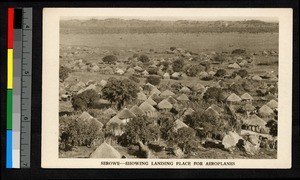 Aerial view of Botswanan village, Botswana, ca.1920-1940