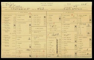 WPA household census for 463 CENTENNIAL, Los Angeles