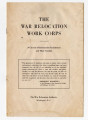 War relocation work corps, a circular of information for enlistees and their families