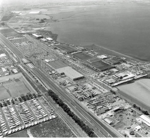 Aerial View of Rohr Aircraft Corporation and Western Salt Works
