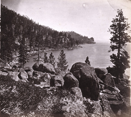 684. Eastern shore of Lake Tahoe. View from Rocky Point, looking South, toward Cave Rock