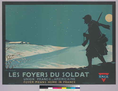 Les foyers du soldat: Union Franco-Américaine: Foyer means home in France: Y.M.C.A