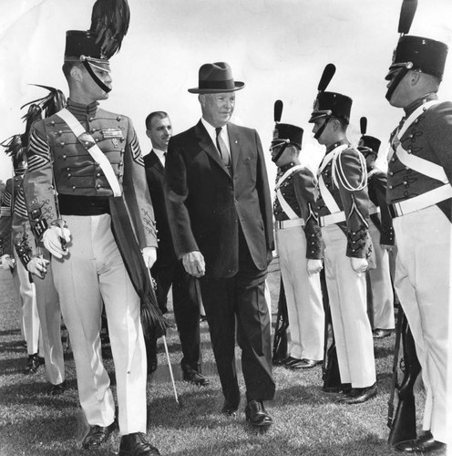 Eisenhower visits military academy