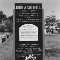 John A. Sutter, Jr. gravesite