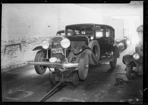 Oldsmobile sedan, Buick sedan, Calvin Cray, W.D. Forester, Southern California, 1934