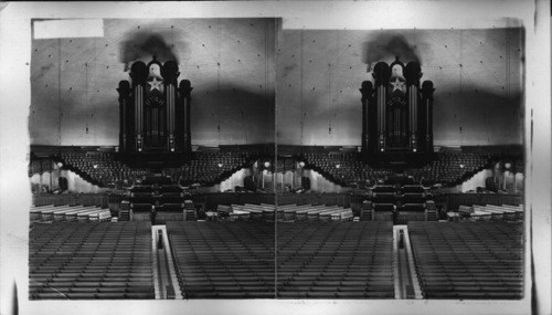 Interior of the Tabernacle (seating 8,000) and the Great Organ, Salt Lake City, Utah