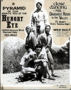 Flier mockup for the Hungry Eye bar