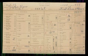 WPA household census for 255 S OLIVE STREET, Los Angeles