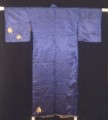 Blue kimono with gold applique diamond shapes
