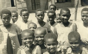 Pupils of the mission school, in Lambarene, Gabon