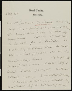 Maurice H. Hewlett, letter, 1922-07-26, to Hamlin Garland